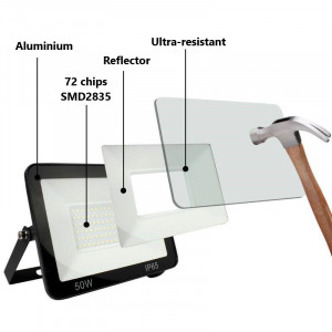 Outdoor LED Floodlight 50W 4584LM IP65