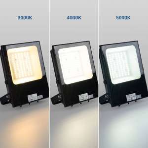 Outdoor LED floodlight - 50W CCT - "PRO" Series - 110lm/W - IP66 | LED projector