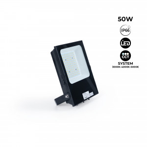 Outdoor LED floodlight - 50W CCT - "PRO" Series - 110lm/W - IP66 | LED projector