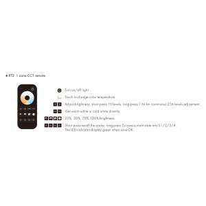 CCT LED Remote control - 1 Zone / 4 scenes - SK-RT2-N - Skydance