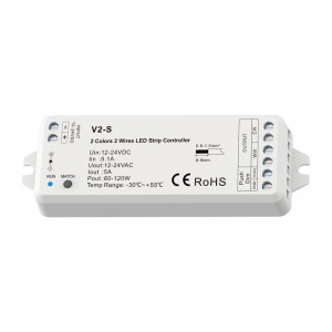 CCT Controller - 12-24V DC - 2 wires - 5A - RF 2.4GHz - PUSH dimmer - Skydance