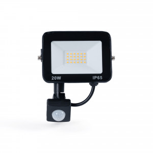 Outdoor LED floodlight with PIR motion sensor - 20W - IP65