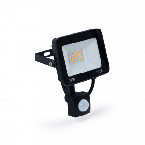 Outdoor LED floodlight with PIR motion sensor - 20W - IP65