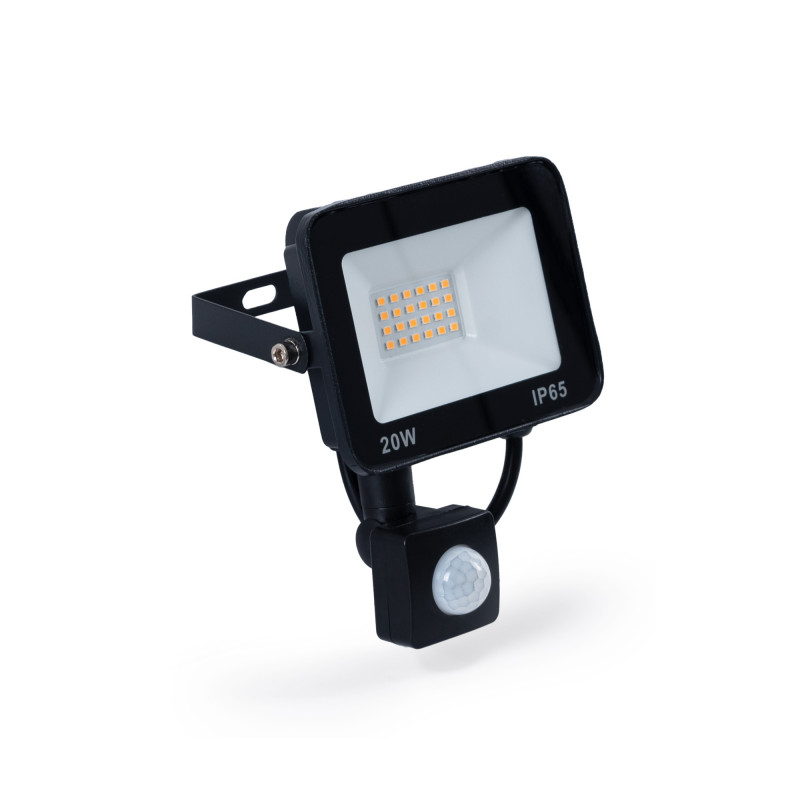 Outdoor LED floodlight with PIR motion sensor - 20W - IP65