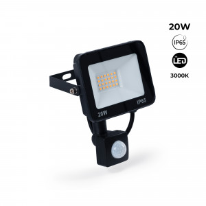 Outdoor LED floodlight with PIR motion sensor - 20W - IP65