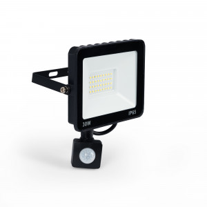 Outdoor LED floodlight with PIR motion sensor - 30W - IP65 - 6000K | outdoor flood lighting