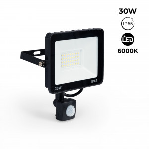 Outdoor LED floodlight with PIR motion sensor - 30W - IP65 - 6000K | outdoor flood lighting