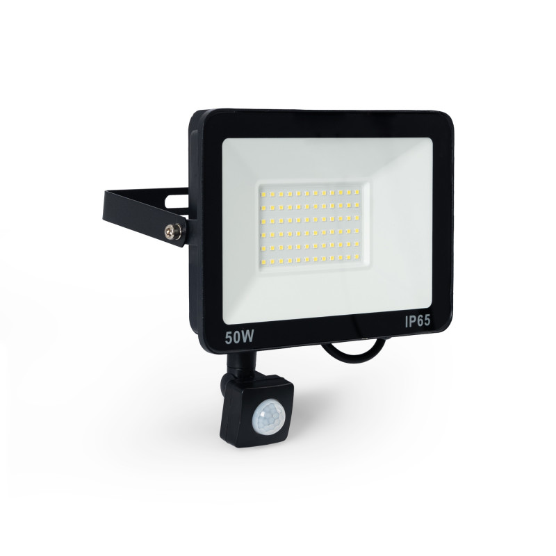 Outdoor LED floodlight with PIR motion sensor - 50W - IP65 - 6000K | flood light lighting