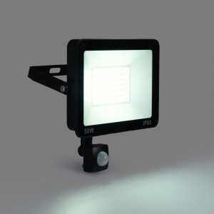 Outdoor LED floodlight with PIR motion sensor - 50W - IP65 - 6000K | flood light lighting