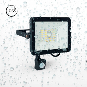 Outdoor LED floodlight with PIR motion sensor - 50W - IP65 - 6000K | flood light lighting