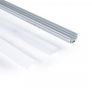 Aluminium profile for ≤ 13mm LED strip - Surface - ø 28mm - 2 metres