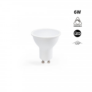 Dimmable GU10 LED bulb - 6W - 120º