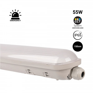 LED Tri-proof light / Emergency light - CCT - 150 cm - Connectable - 55W - IP65