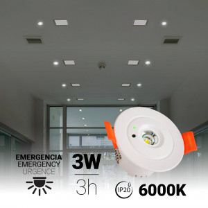 3W LED Downlight / Emergency light: Lighting and safety in one product