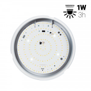 LED waterproof ceiling light / Emergency light - CCT - Adjustable power 12W-16W - Ø31cm - IP65