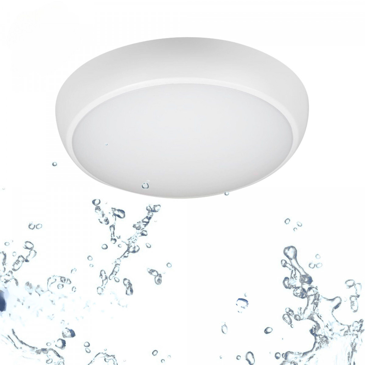 LED waterproof ceiling light / Emergency light - CCT - Adjustable power 12W-16W - Ø31cm - IP65