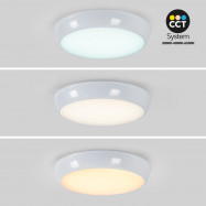 LED waterproof ceiling light / Emergency light - CCT - Adjustable power 12W-16W - Ø31cm - IP65