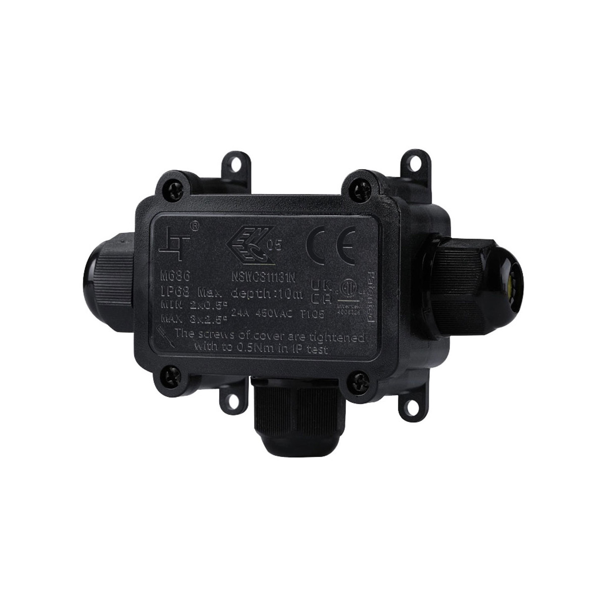 T-shaped waterproof junction box - IP68 - 0.5 - 2.5mm²