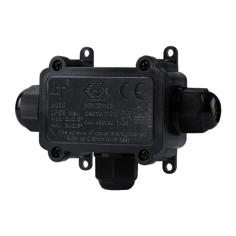 T-shaped waterproof junction box - IP68 - 0.5 - 2.5mm²