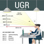 Recessed Backlight LED Panel 60x60cm - UGR18 - 36W - IP40 - Philips Driver