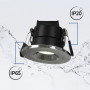 CCT LED Downlight - 6W - TRIAC Dimmable - Ø68mm - IP65 - Chrome