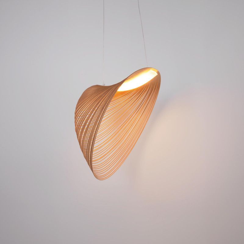 Designer Pendant Light "Bogam 40" - Wood - 14W - ø 40cm