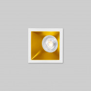 Asymmetrical square recessed downlight ring - Low UGR - Cutout 75x75mm