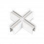 X-connector for surface mounted magnetic track - 20mm - White