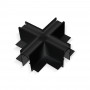 X-connector for recessed magnetic track - 20mm - Black