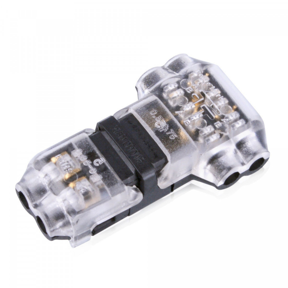 T-shaped quick connector for 2 wires - 0.34~0.78 mm² - 300V / 9A