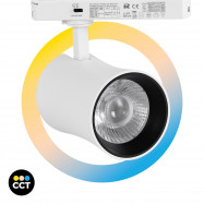 Architectural LED CCT 1-phase track spotlight - 40W - CRI 90