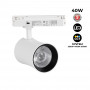 Architectural LED CCT 1-phase track spotlight - 40W - CRI 90