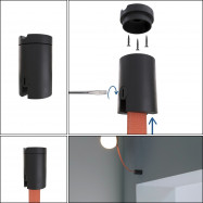 Configurable lamp "Axia 1" - KIT 12W globe lamp + Conductive fabric strip + accessories