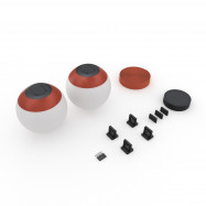 Configurable lamp "Axia 5" - KIT 2 ball lamps 12W + electric textile tape + accessories