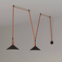 Configurable lamp "Axia 2" - Two 2W flat lamps + Conductive fabric strip + accessories