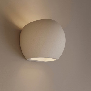 Concrete wall sconce "Ball" - Up &amp; down - 1 x G9