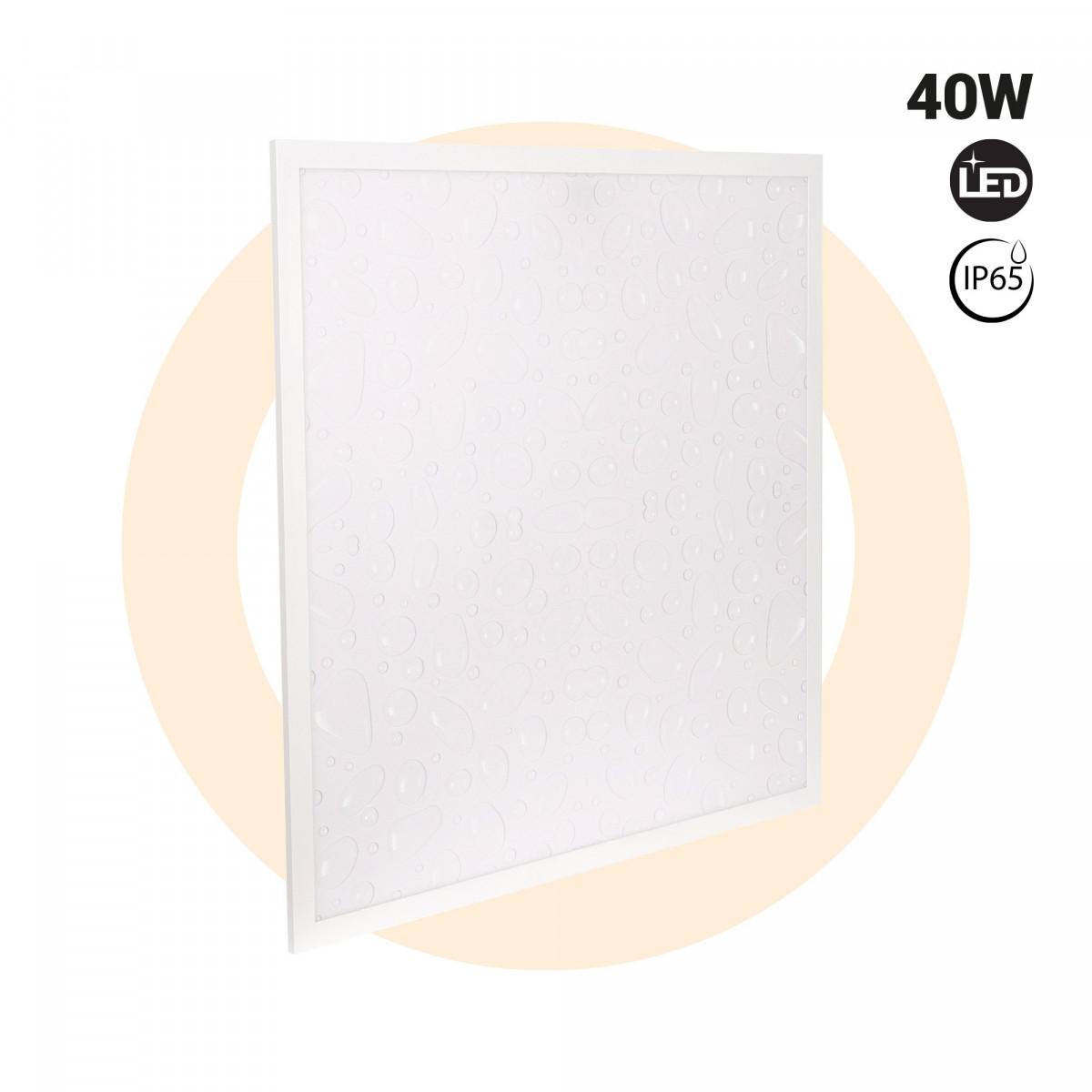 Recessed LED Panel Backlight 60x60cm - 40W - 4000K - 100lm/W - IP65