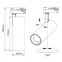 Focos LED de carril monofásico 15W CCTSystem