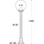 Farola exterior LED GLOBO MIZAR/G250 FUMAGALLI