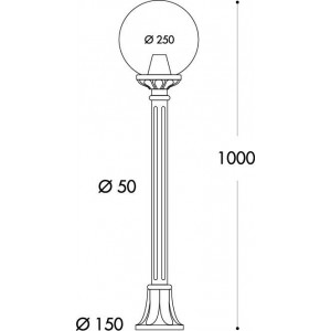 Farola exterior LED GLOBO MIZAR/G250 FUMAGALLI