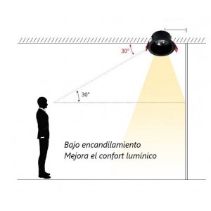 Aro empotrable Ø75mm MR16, GU10 bajo UGR