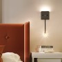 Aplique de pared LED para lectura "SLANGE" 3W orientable y base de carga USB