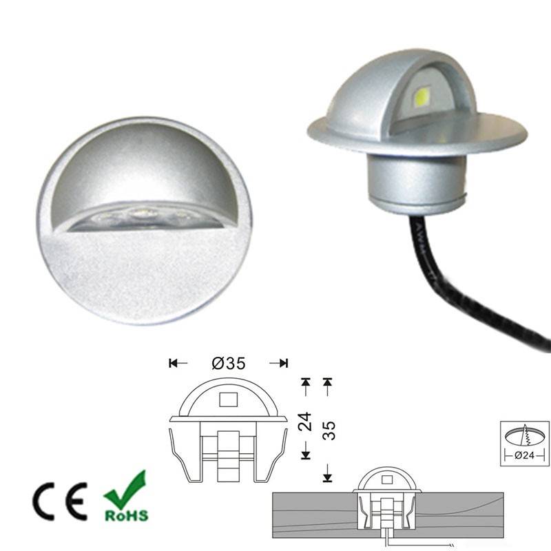 Baliza LED empotrable IP67 12V-DC 0.4W