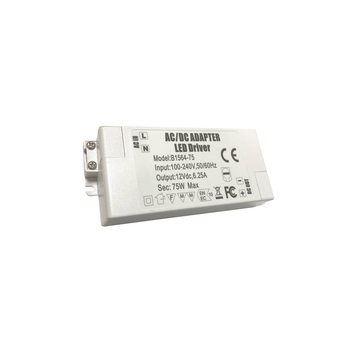 Fuente de alimentación constante 12V DC 75W 6.25A 100-240V