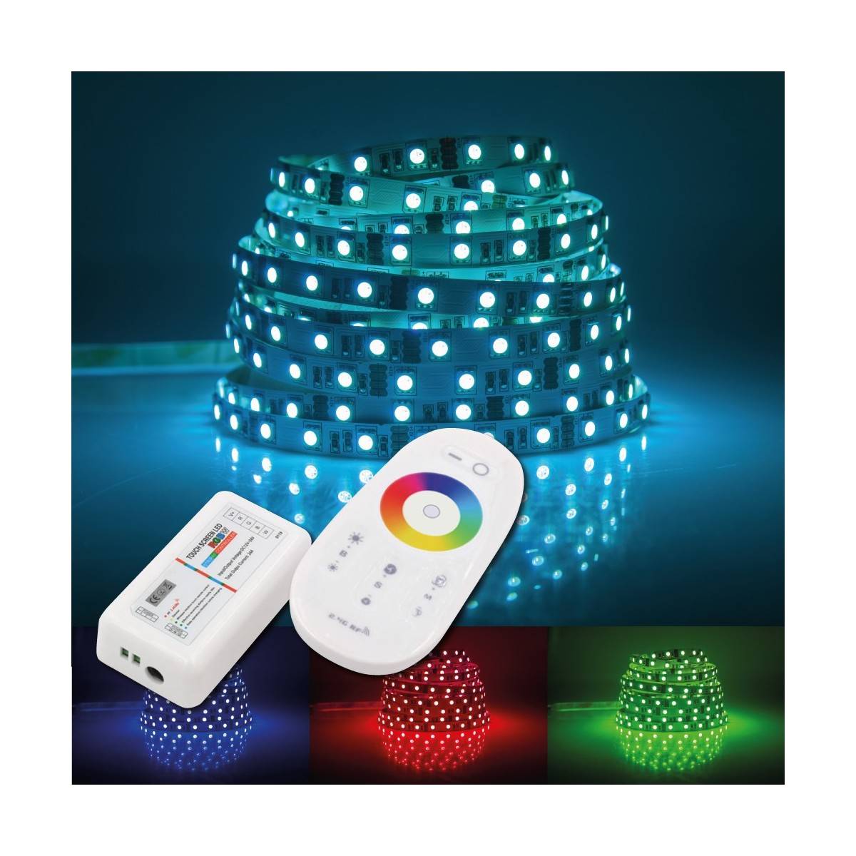 Controlador LED WIFI RGBW 12/24V 4 canales