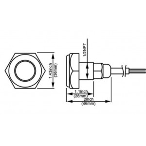 Luz LED RGB empotrable para tapón de drenaje en barcos 27W 12V inox 316L