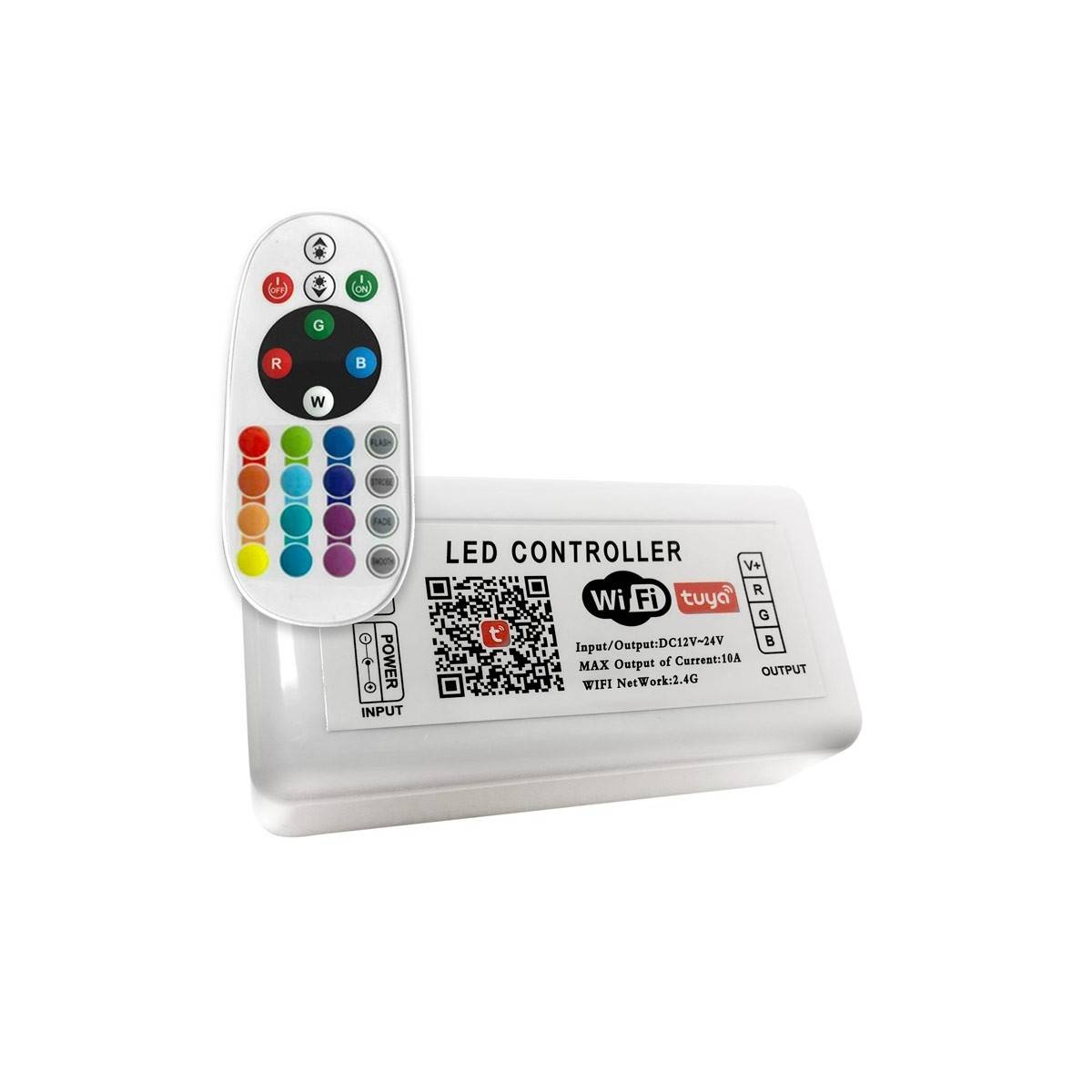 Controlador LED WIFI RBG con Mando SMART+ RGB 12/24V 3 canales