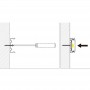 Grapa metálica para sujeción de perfiles 18x12mm (1ud)