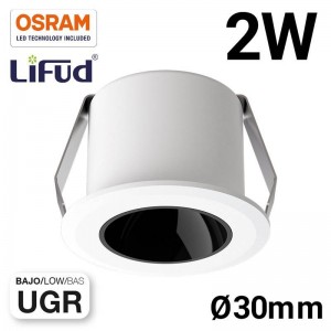 Εντοιχιζόμενο LED Downlight Mini 2W Low UGR