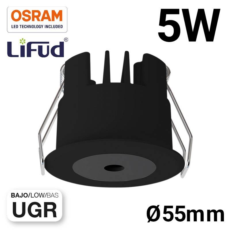 Μίνι χωνευτό φωτιστικό LED 5W Low UGR 55x43,1mm